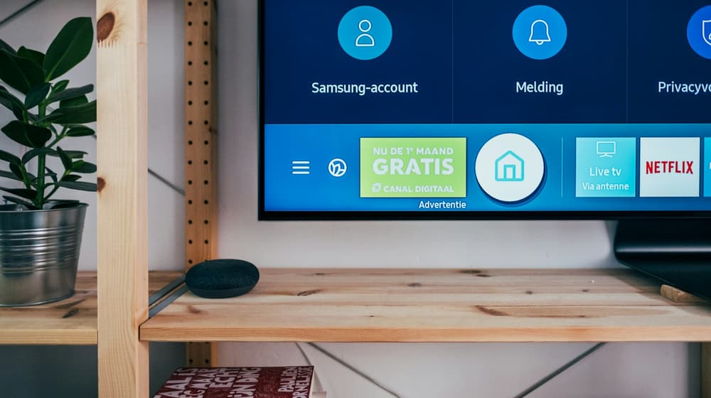 A smart television displaying streaming applications